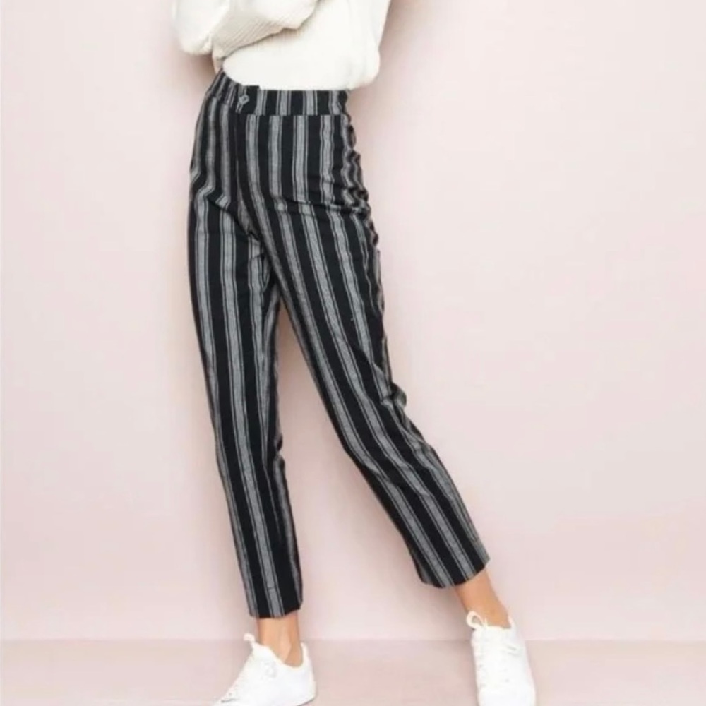 Brandy Melville One Size Black Striped Pants
